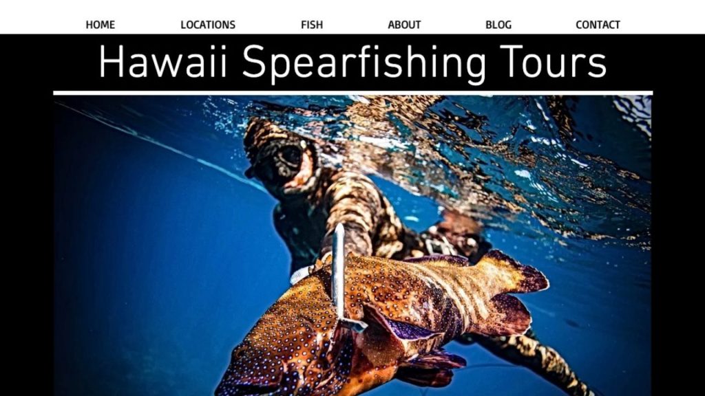 Top spearfishing Maui Topshot Spearfishing's website
