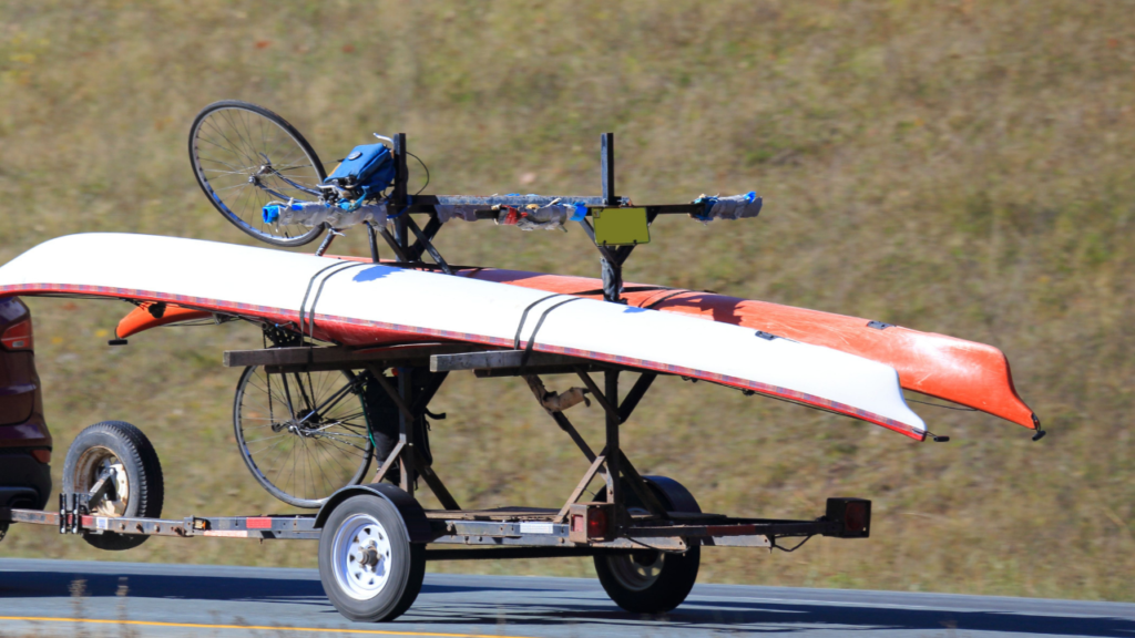 Picture of a multi-sport kayak trailer. 