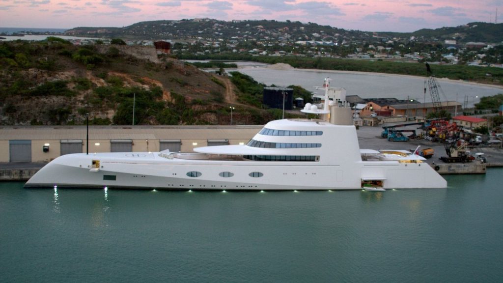 A photo of the most expensive yacht of Motor Yacht A docked