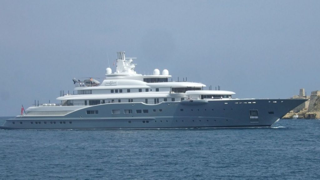 A picture of Radiant yacht out in the ocean.
