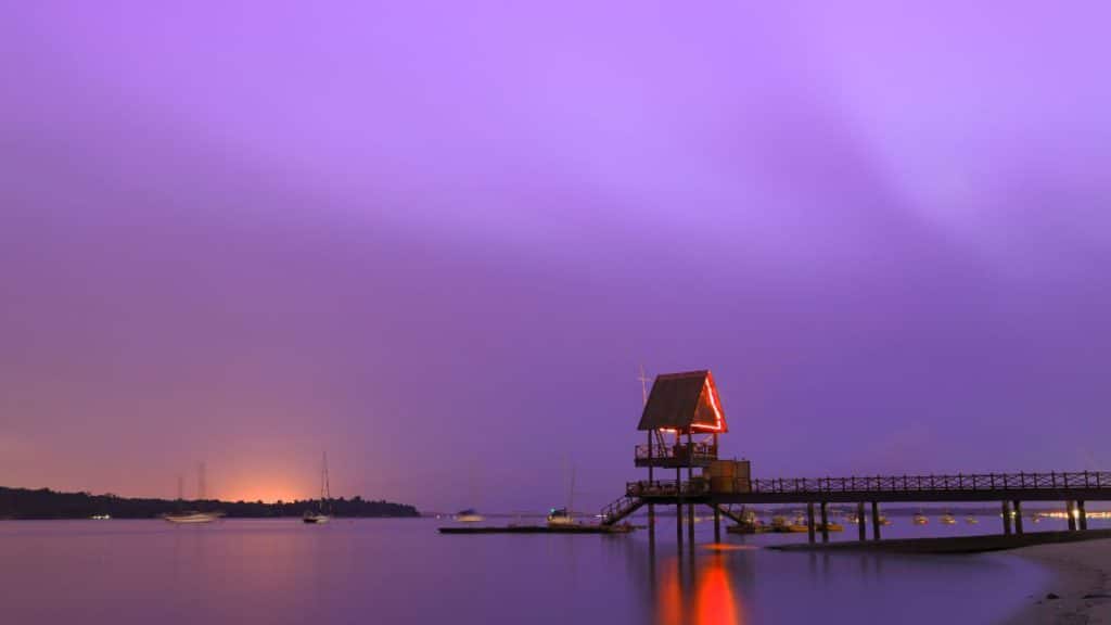 Picture of Changi Beach Park during night.