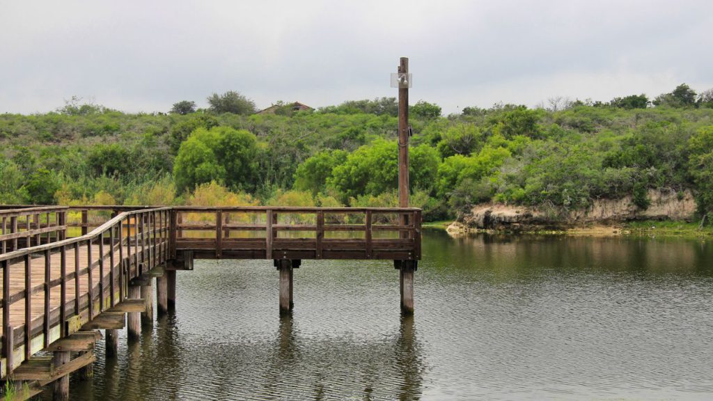 Photo of a fishing pier in Lake Corpus Christi State Park