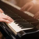 Close Up,of,a,music,performer’s,hand,playing,the,piano