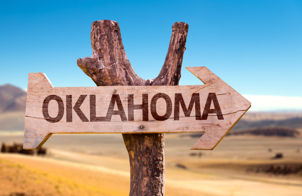 Oklahoma wooden sign